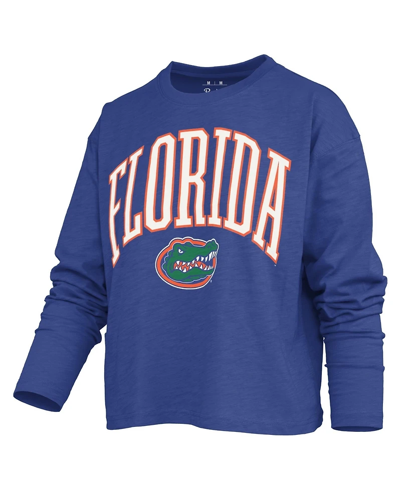Pressbox Women's Florida Gators Motley Long-Sleeve Boxy Burnout T-Shirt