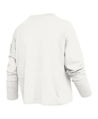 Pressbox Women's Auburn Tigers Motley Boxy Crewneck Long-Sleeve T-Shirt