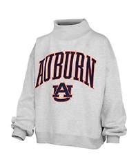 Pressbox Women's Auburn Tigers Nelson Texture Lingo Oversized Mock Neck Sweatshirt