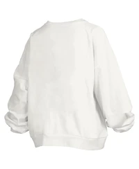Pressbox Women's Janice Wisconsin Badgers Retro Oversized Crewneck Sweatshirt
