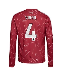Adidas Boys' and Girls' Liverpool Virgil van Dijk 2026/27 Home Long-Sleeve Replica Jersey