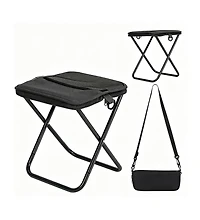 Aofar Portable Collapsible Stool Folding Chair Pocket Foldable Side Mesh