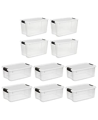 Sterilite 4 Sets of 70 Quart Latch Lid Tote and 6 Sets of 18 Quart Latch Lid Tote