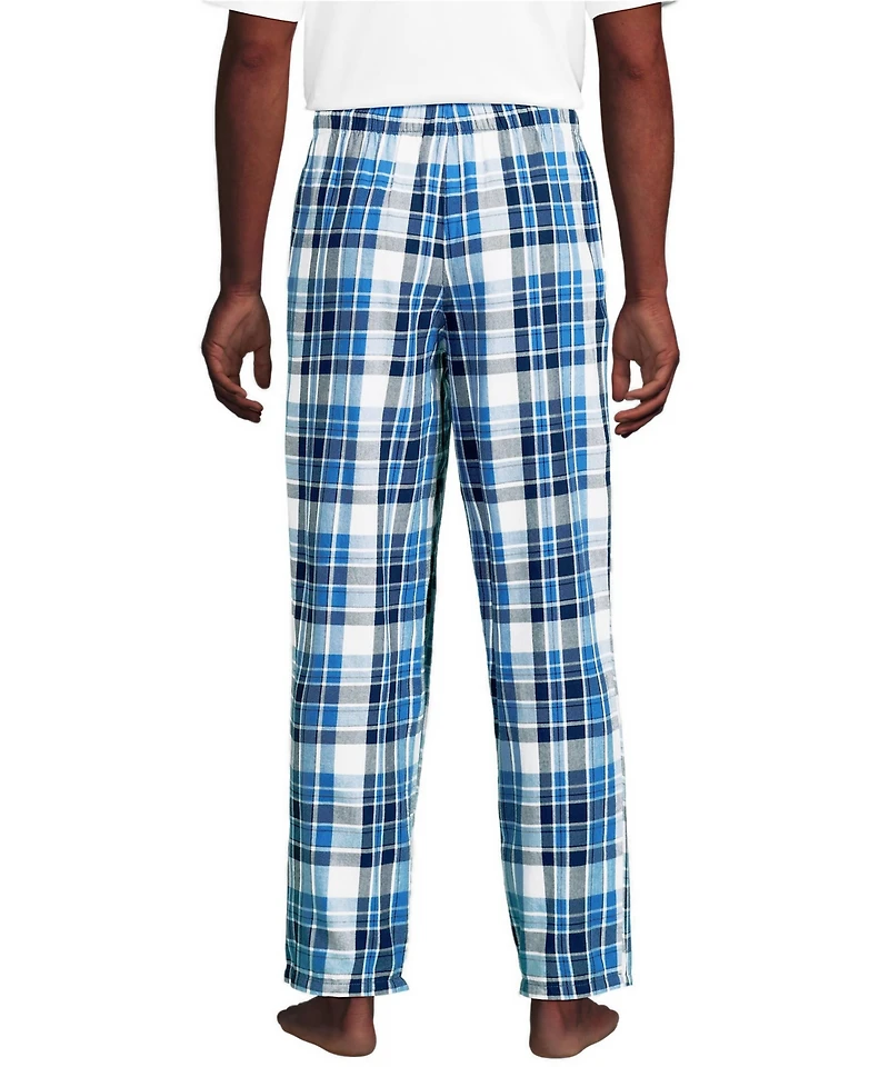 Lands' End Men's Big & Tall Plaid Relaxed-Fit Flannel Pajama Pants