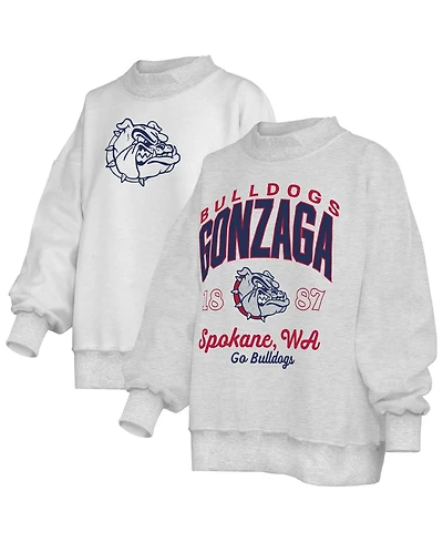 Pressbox Women's Gonzaga Bulldogs Reversible Mock Neck Sweatshirt
