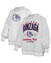 Pressbox Women's Gonzaga Bulldogs Reversible Mock Neck Sweatshirt