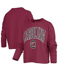 Pressbox Women's Motley South Carolina Gamecocks Long-Sleeve Boxy-Fit T-Shirt