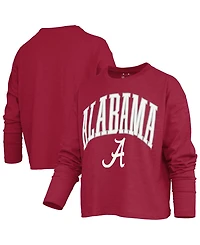 Pressbox Women's Alabama Crimson Tide Motley Long Sleeve Boxy-Fit T-Shirt