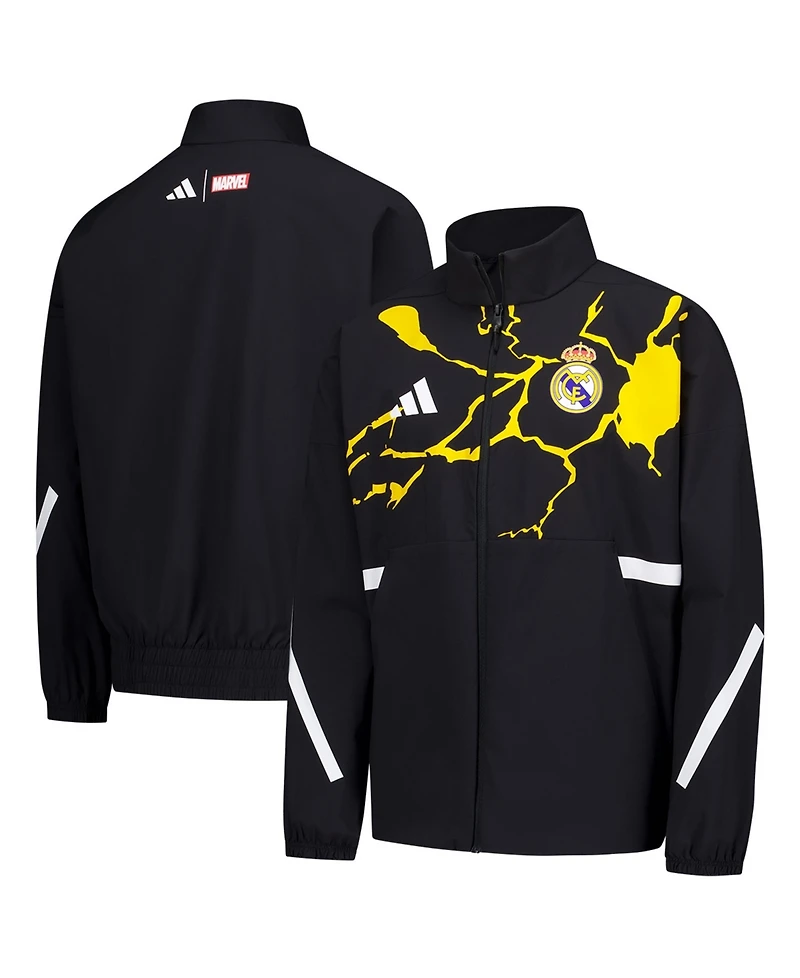 Adidas Boys' and Girls' Avengers Z.n.e. Real Madrid Full-Zip Hooded Mock Neck Jacket