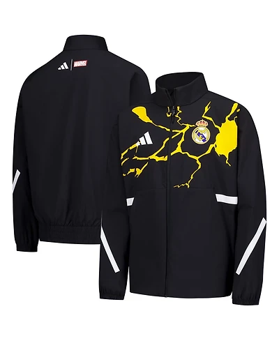 Adidas Boys' and Girls' Avengers Z.n.e. Real Madrid Full-Zip Hooded Mock Neck Jacket