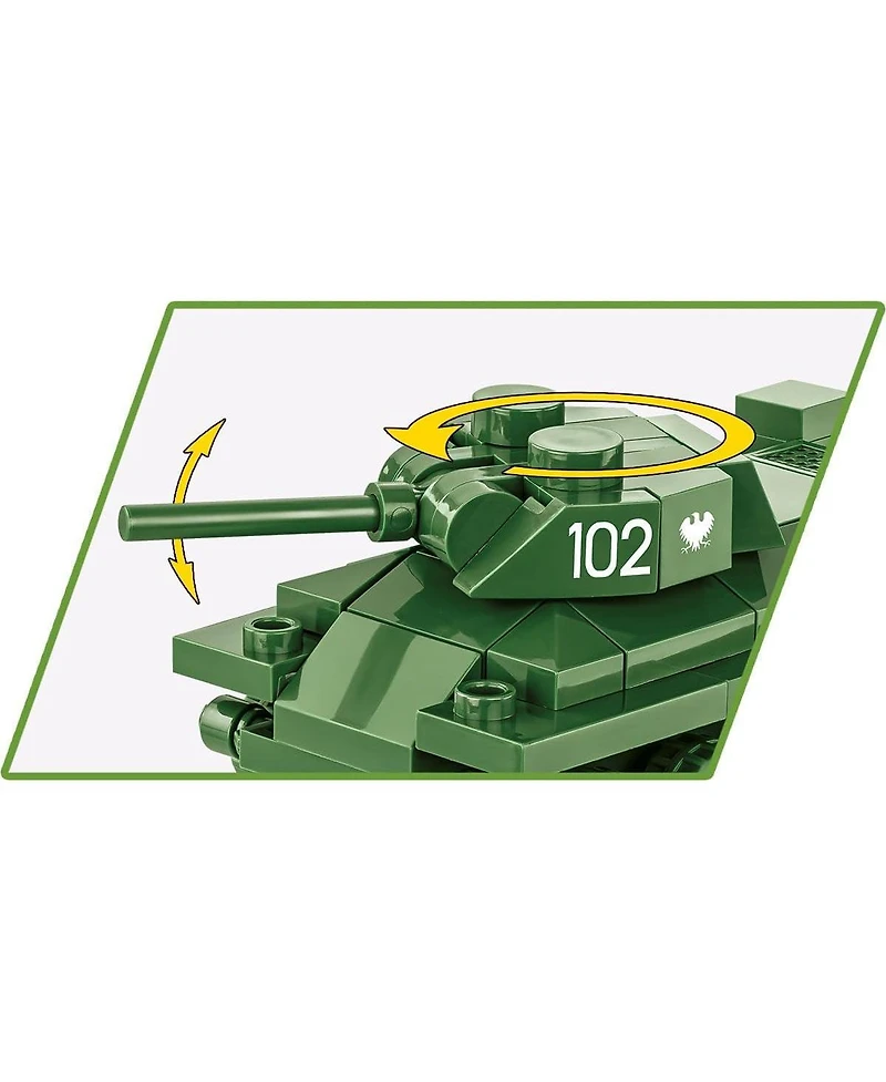 Cobi Wwii Historical Collection T-34/76 Tank 101-Piece Building Set, Ages 6+