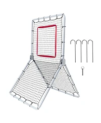 Sugift 3.5 x 6 Foot Baseball and Softball Pitchback Rebounder Net with 5 Adjustable Angles