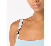 Michael Kors Women's Square Neck Adjustable Straps One-Piece Swimsuit