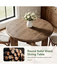 Tribesigns Dining Table for 4-6, Rustic Farmhouse Wood Kitchen Table