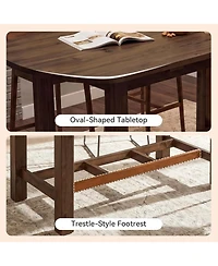 Tribesigns Bar Table Set, Counter Height Dining Table with Sturdy Frame