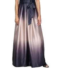 Sl Fashions Petite Ombre-Skirt Gown
