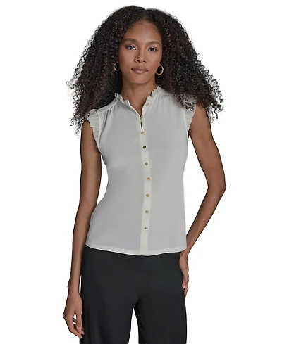 Bcbg Women's Sleeveless Button Down Blouse