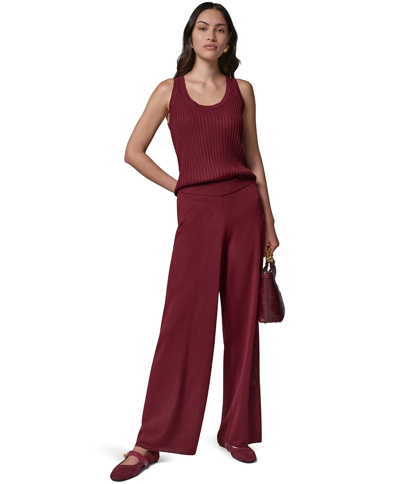 Donna Karan New York Women's Sequin Wide-Leg Pull-On Pants