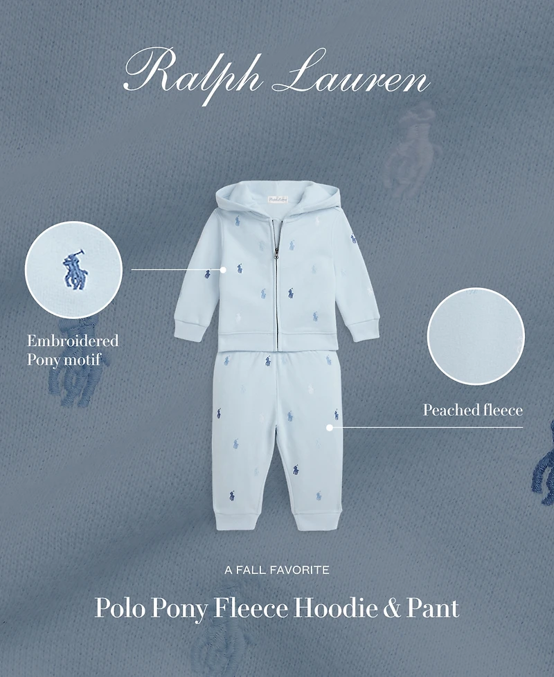 Polo Ralph Lauren Baby Embroidered Hoodie & Pant Set