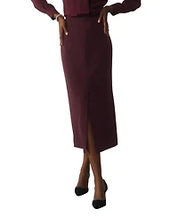 The Fold Women's Oliena High-Waisted Midi Pencil Skirt