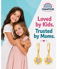 Chanteur Kids Flower Hypoallergenic Earrings for Girls with Leverbacks