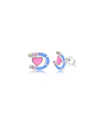 Chanteur Kids Heart Horseshoe Hypoallergenic Earrings for Girls with Surgical Titanium Screwbacks