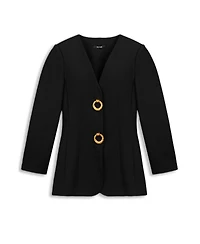 Nocturne Women's Ring Button Wrap Front Jacket