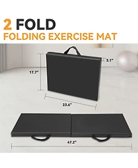 Piscifun 1.5 Inch Thick Foldable Eva Foam Mat With Carrying Handles For Camping Gardening Home Gym