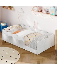 Streamdale Furniture Twin Size Upholstered Floor Bed