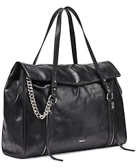 Dkny Skye Large Faux Leather Snap Closure Satchel
