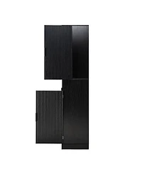 Streamdale Furniture 72" Fluted Kitchen Pantry Cabinet with 6 Doors and 3 Drawers