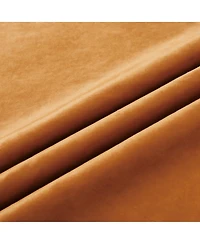 Streamdale Furniture Full Size Velvet Upholstered Floor Bed, Pumpkin