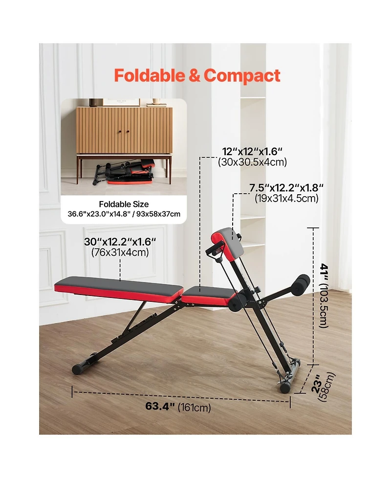 Hongge 770 lb Foldable Roman Chair Hyperextension Weight Bench