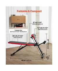 Hongge 770 lb Foldable Roman Chair Hyperextension Weight Bench