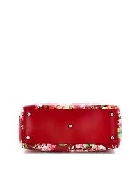 Pre-Owned Gucci Medium Bamboo Shopper Tote Blooms Print Leather