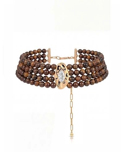 Ettika Tiger's Eye Luxe Choker Necklace