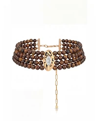 Ettika Tiger's Eye Luxe Choker Necklace
