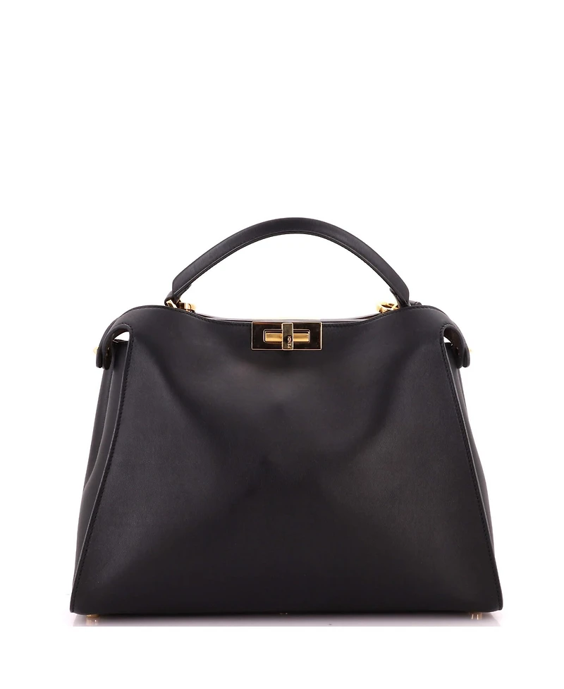 Pre-Owned Fendi Medium Peekaboo Essential Bag Leather