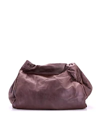 Pre-Owned Bottega Veneta Scarabee Multi Pocket Drawstring Shoulder Bag Leather with Intrecciato Detail