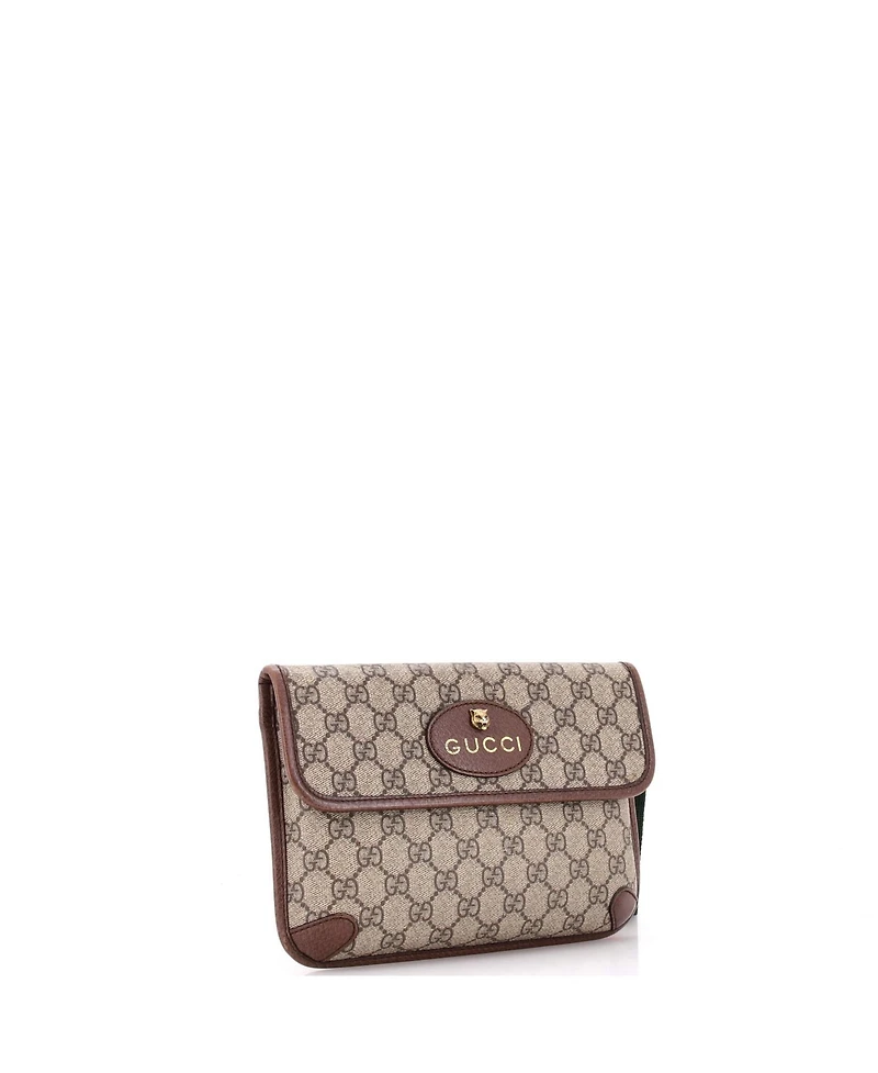 Pre-Owned Gucci Neo Vintage Flap Belt Bag Gg Coated Canvas