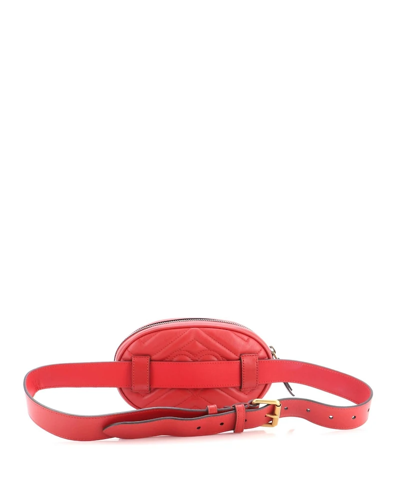 Pre-Owned Gucci Gg Marmont Belt Bag Matelasse Leather
