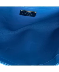 Pre-Owned Dolce and Gabbana Small Dg Girls Flap Bag Metallic Fabric
