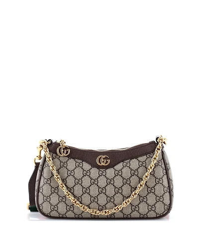 Pre-Owned Gucci Small Ophidia Charm Shoulder Bag Gg Coated Canvas