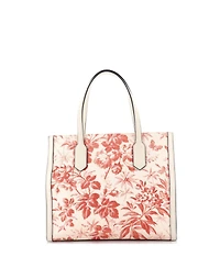 Pre-Owned Gucci Medium Gg Ribbon Tote Coated Printed Canvas