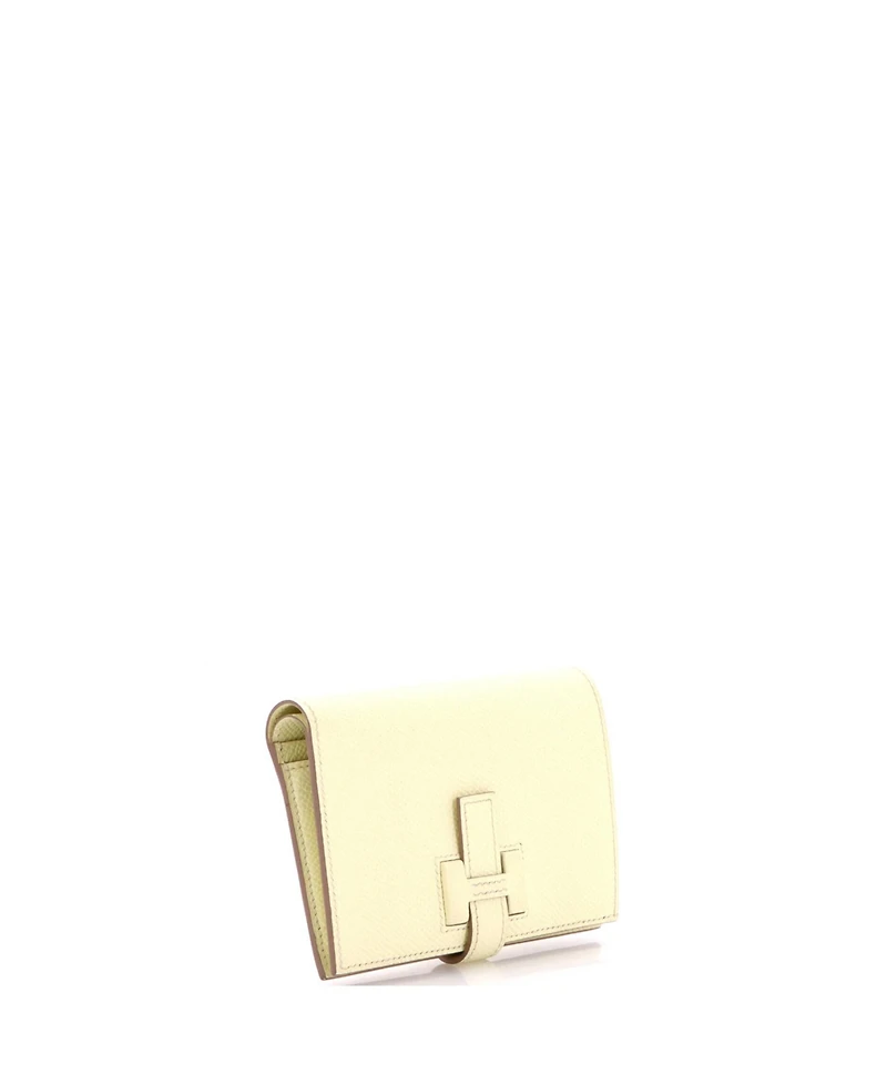 Pre-Owned Hermes Compact New H Passant Wallet Epsom
