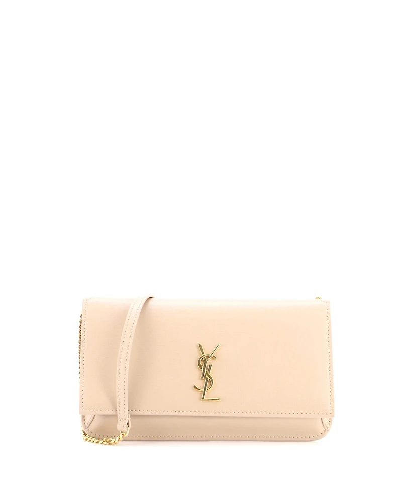 Pre-Owned Saint Laurent Classic Monogram Phone Holder Shoulder Bag Leather