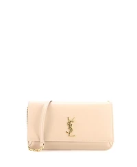 Pre-Owned Saint Laurent Classic Monogram Phone Holder Shoulder Bag Leather