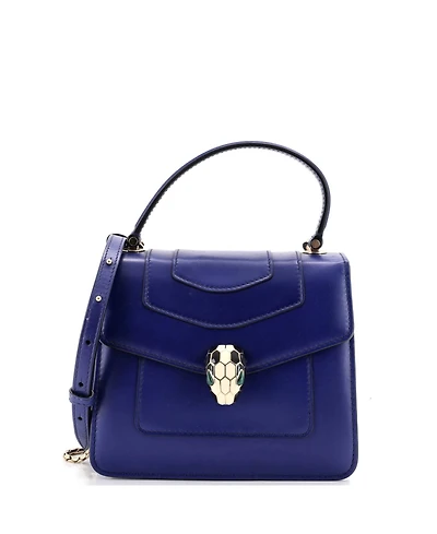 Pre-Owned Bvlgari Small Serpenti Forever Top Handle Bag Leather
