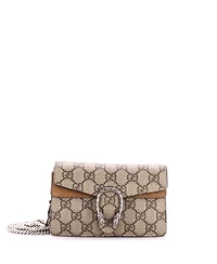 Pre-Owned Gucci Super Mini Dionysus Bag Gg Coated Canvas