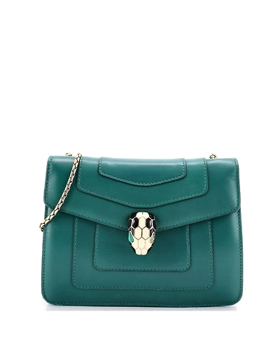 Pre-Owned Bvlgari Small Serpenti Forever Square Shoulder Bag Leather